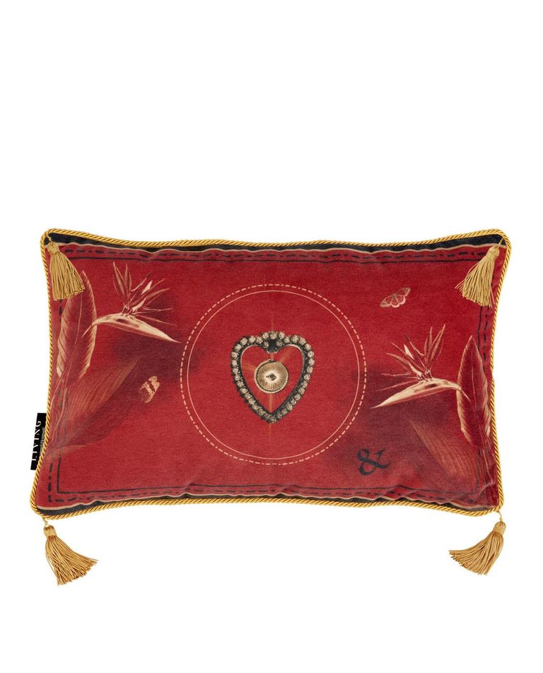 Bordowa poduszka z wypełnieniem