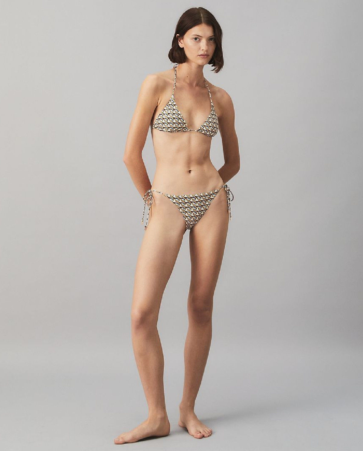 Wiązany dół od bikini w geometryczne wzory - Image #2