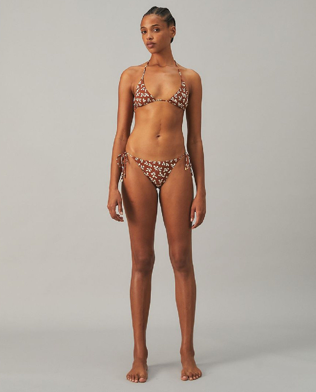 Brązowy wiązany dół od bikini - Image #2