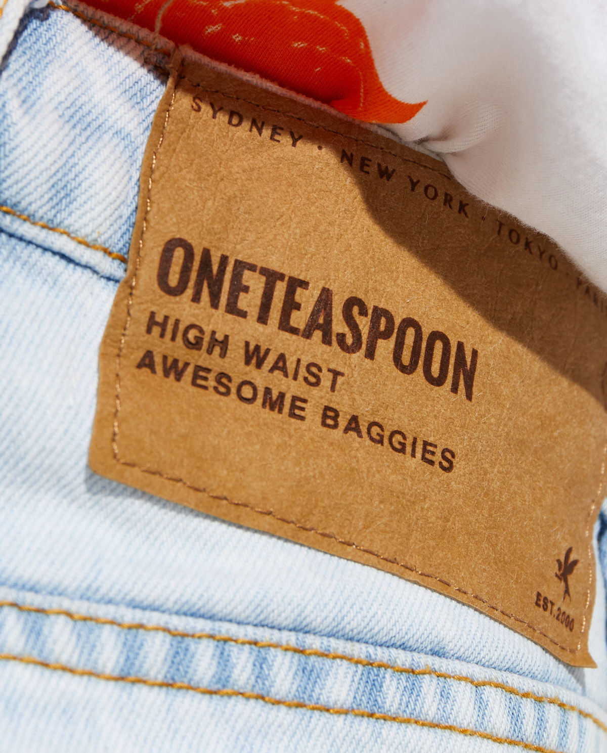 Niebieskie jeansy Awesome Baggies High Waist - Image #4