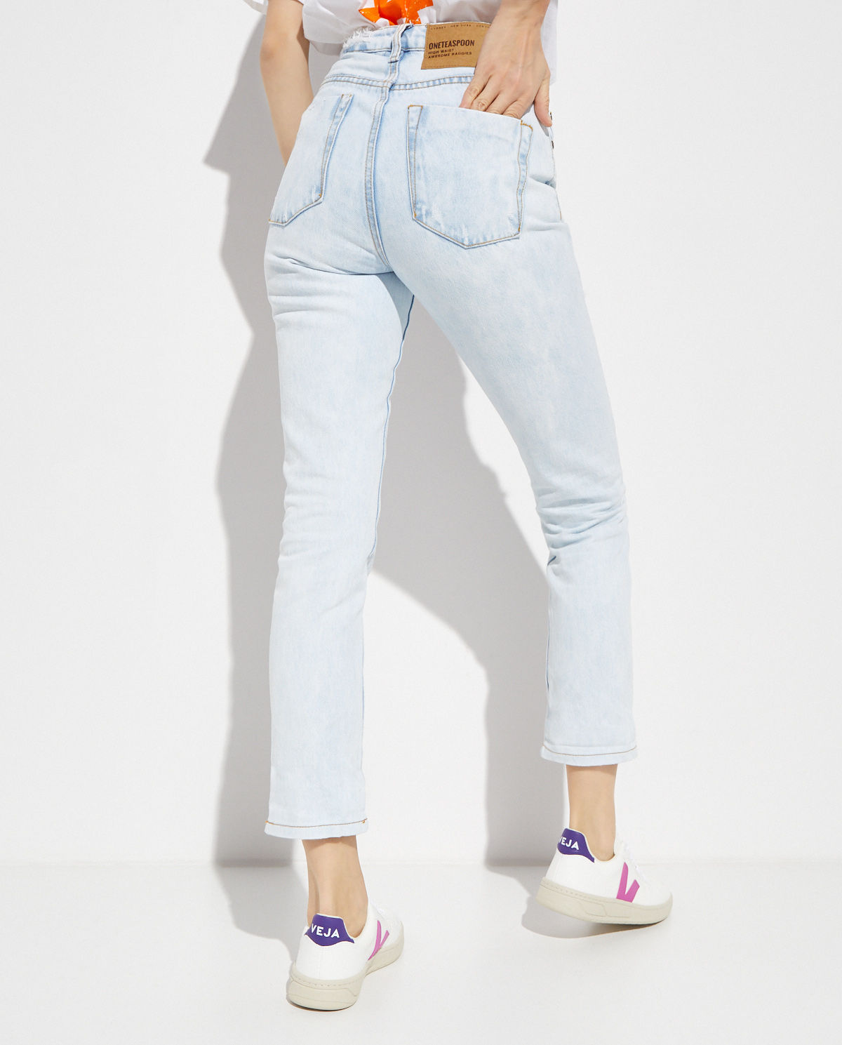 Niebieskie jeansy Awesome Baggies High Waist - Image #1