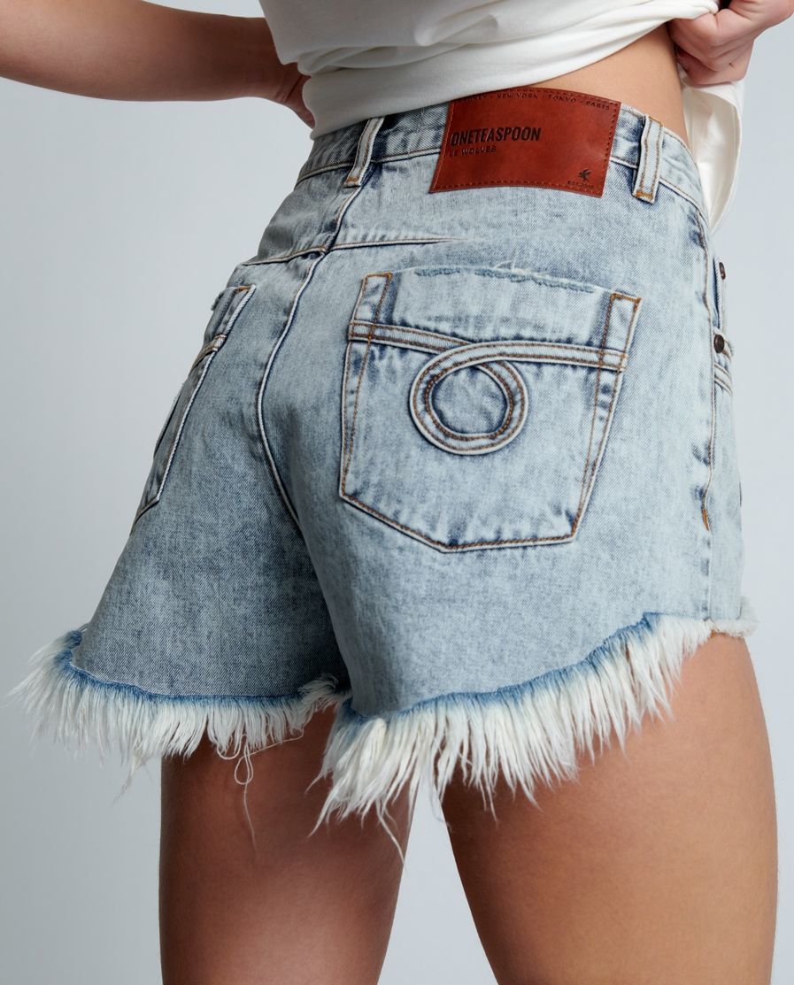 Jeansowe spodenki Le Wolves Mid Waist - Image #0