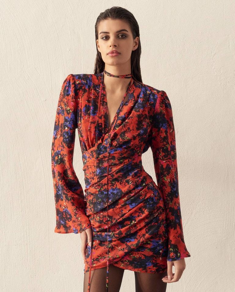 Mini sukienka w kwiatowy wzór Agness