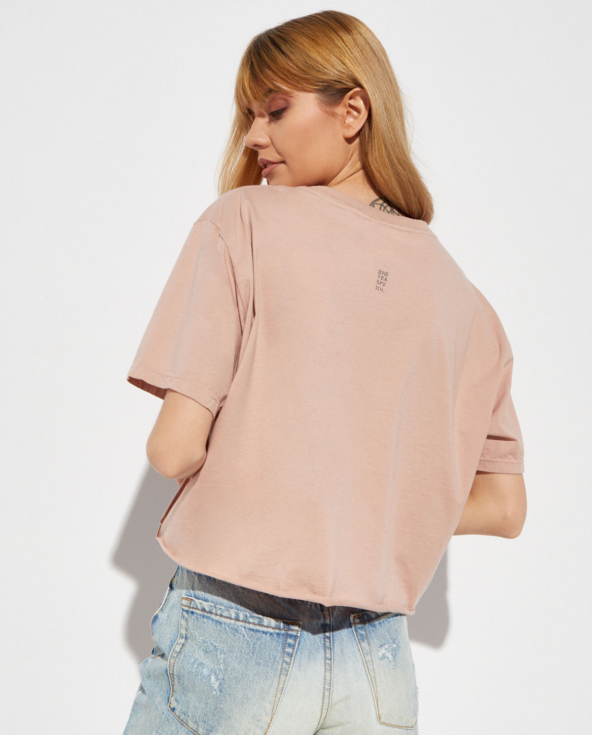 Różowy t-shirt z organicznej bawełny - Image #1