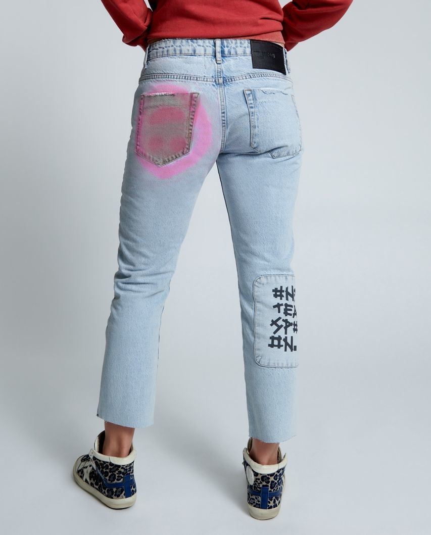 Patchworkowe jeansy Circus Trucker Low Waist - Image #0