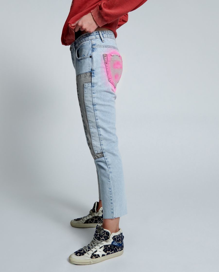 Patchworkowe jeansy Circus Trucker Low Waist - Image #4