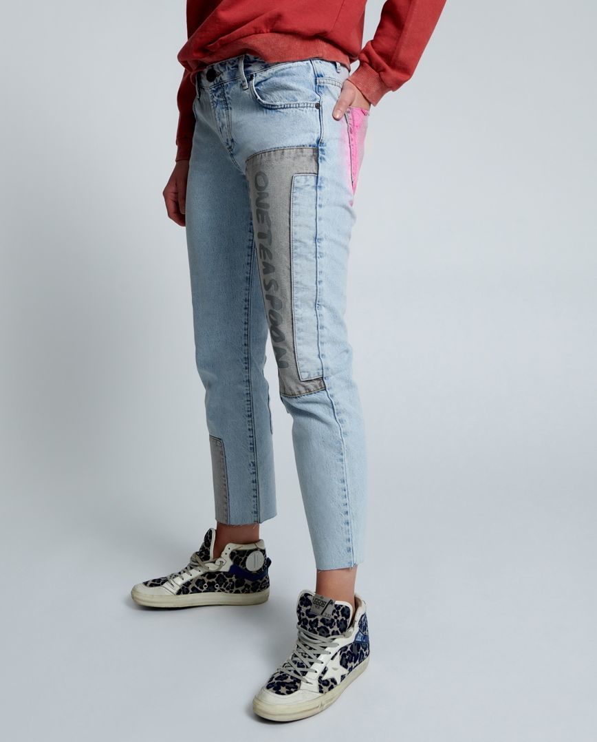 Patchworkowe jeansy Circus Trucker Low Waist - Image #3