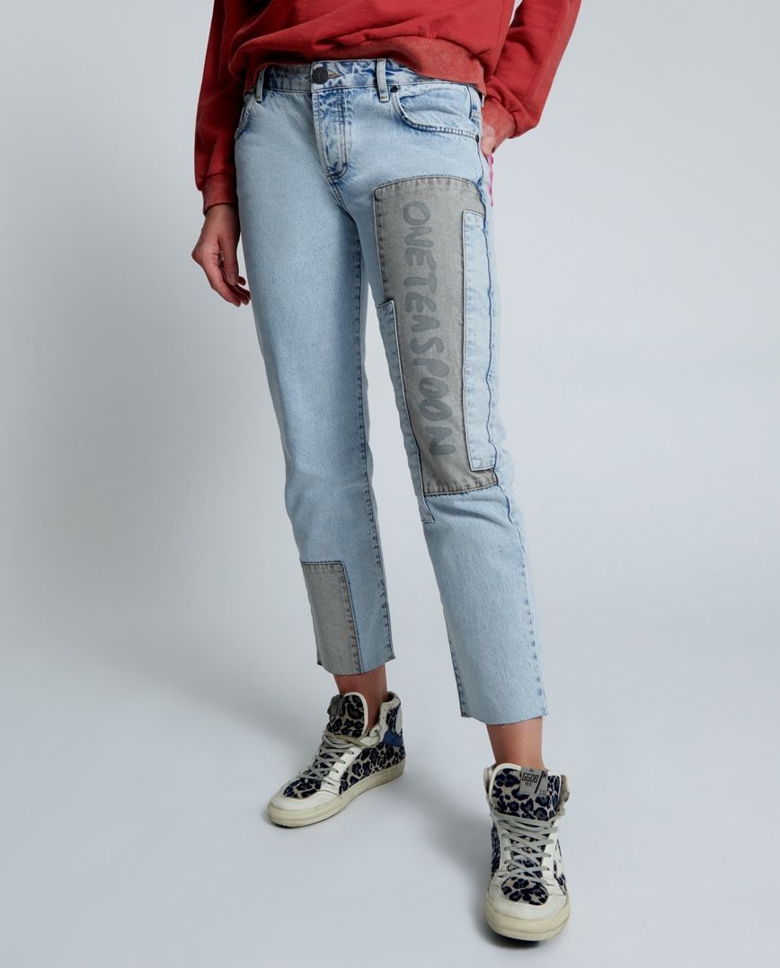 Patchworkowe jeansy Circus Trucker Low Waist - Image #1