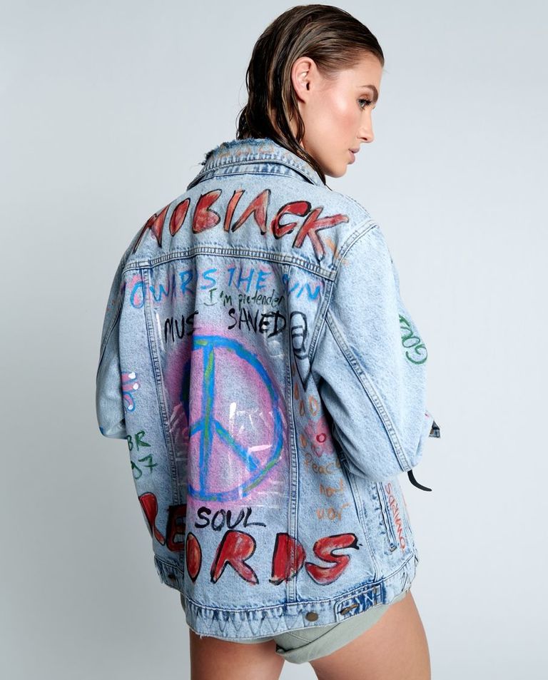 Jeansowa kurtka Graffiti Epic Record