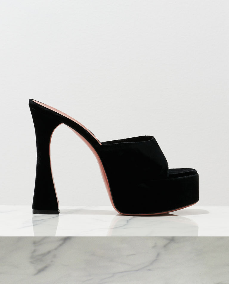 Czarne sandały na platformie Dalida Sandal