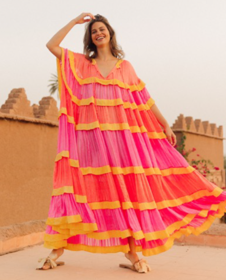 Rozkloszowana sukienka maxi Gloria