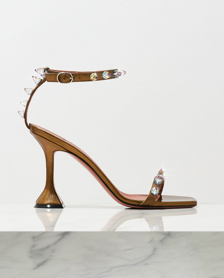 Brązowe sandały na szpilce Julia Rust