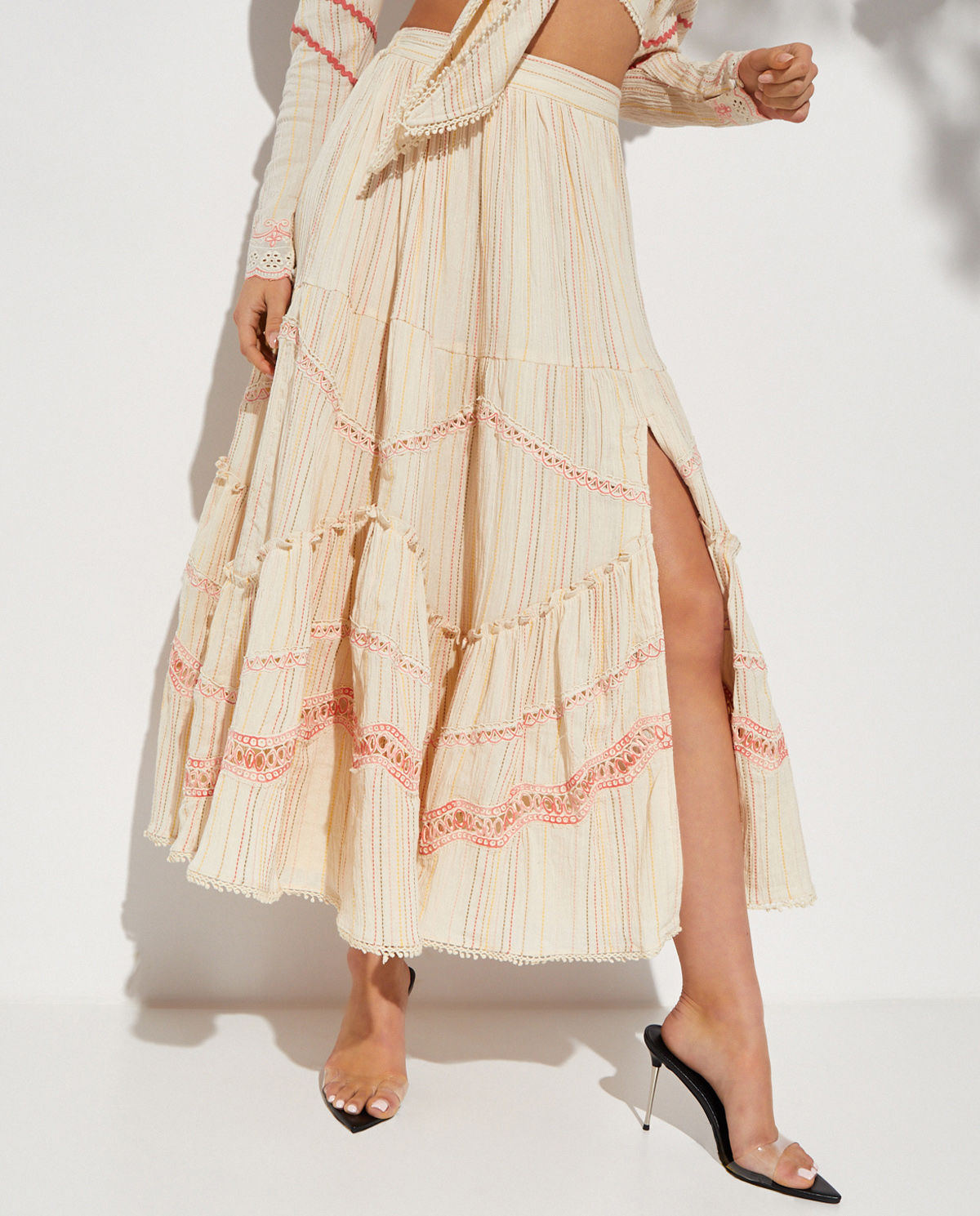 Lniana spódnica midi - Image #0