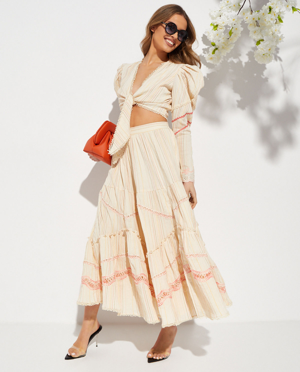 Lniana spódnica midi - Image #2