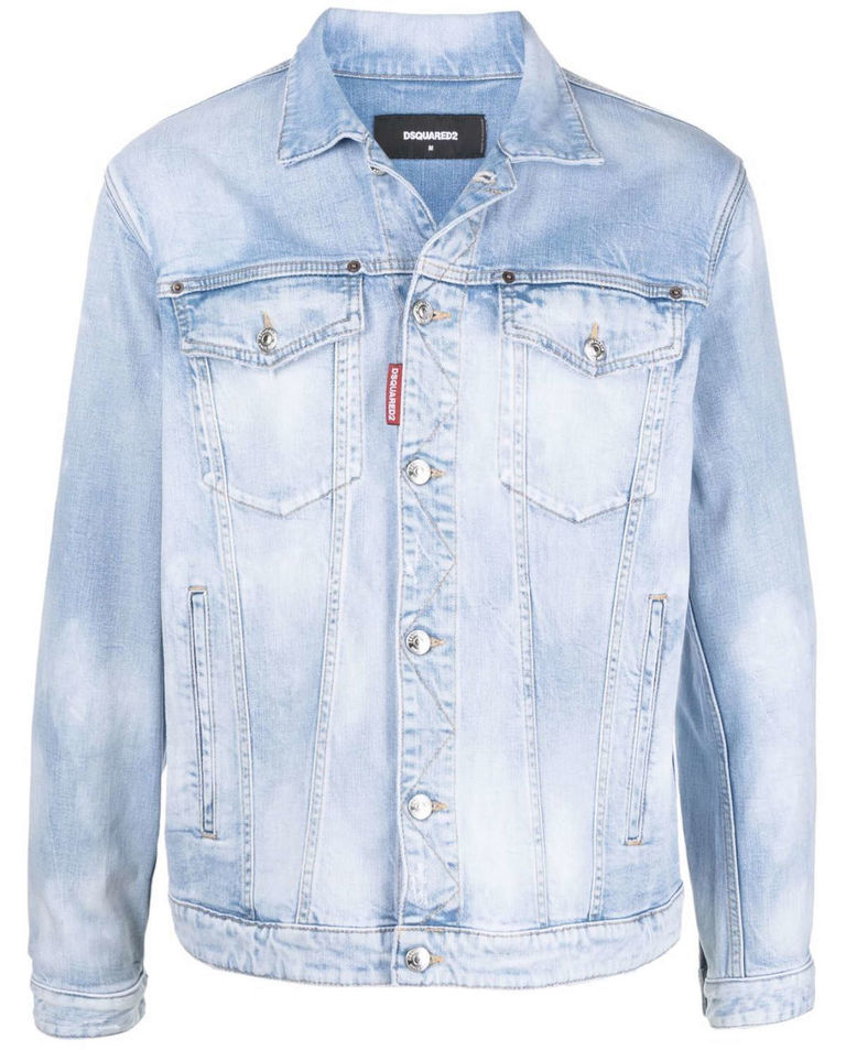 Jasnoniebieska kurtka jeansowa z kieszeniami