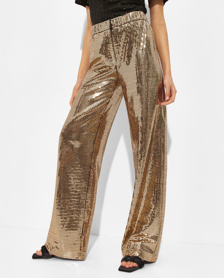 Złote spodnie z cekinami Just Shine