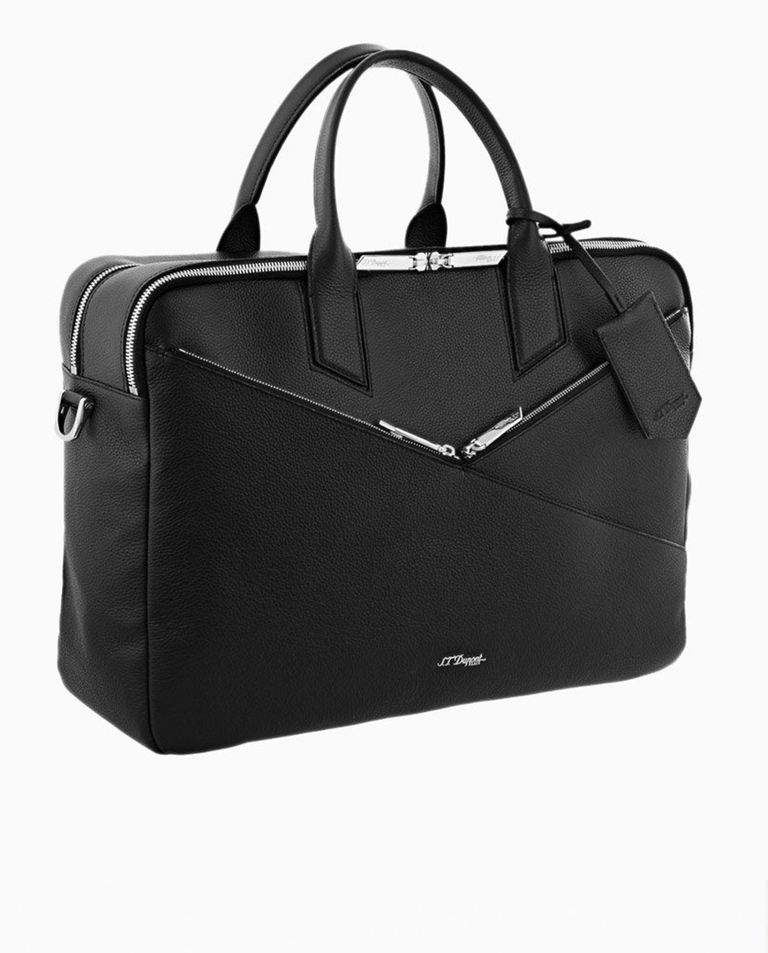 Czarna torba z naturalnej skóry