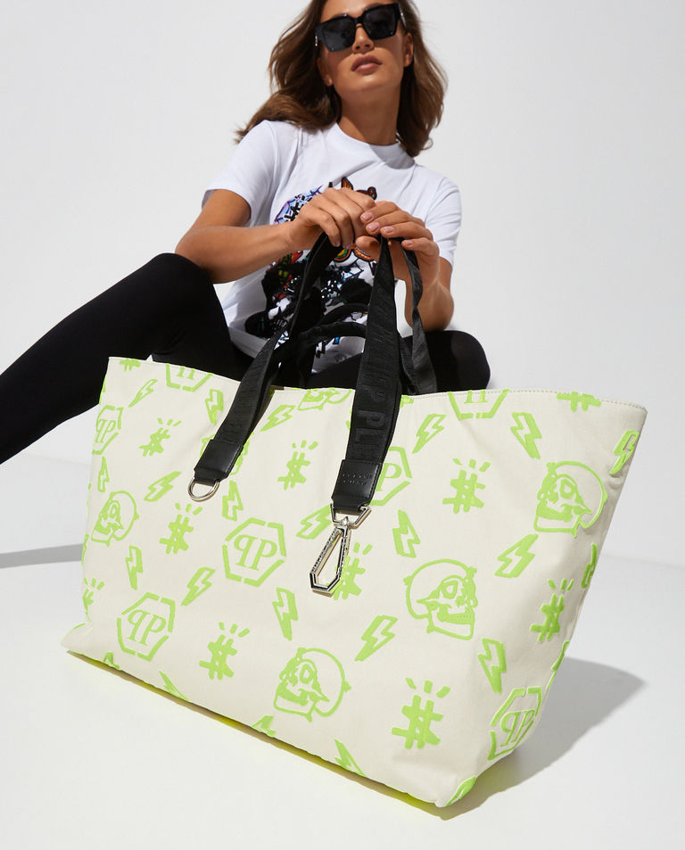 Torba tote w neonowy print Monogram