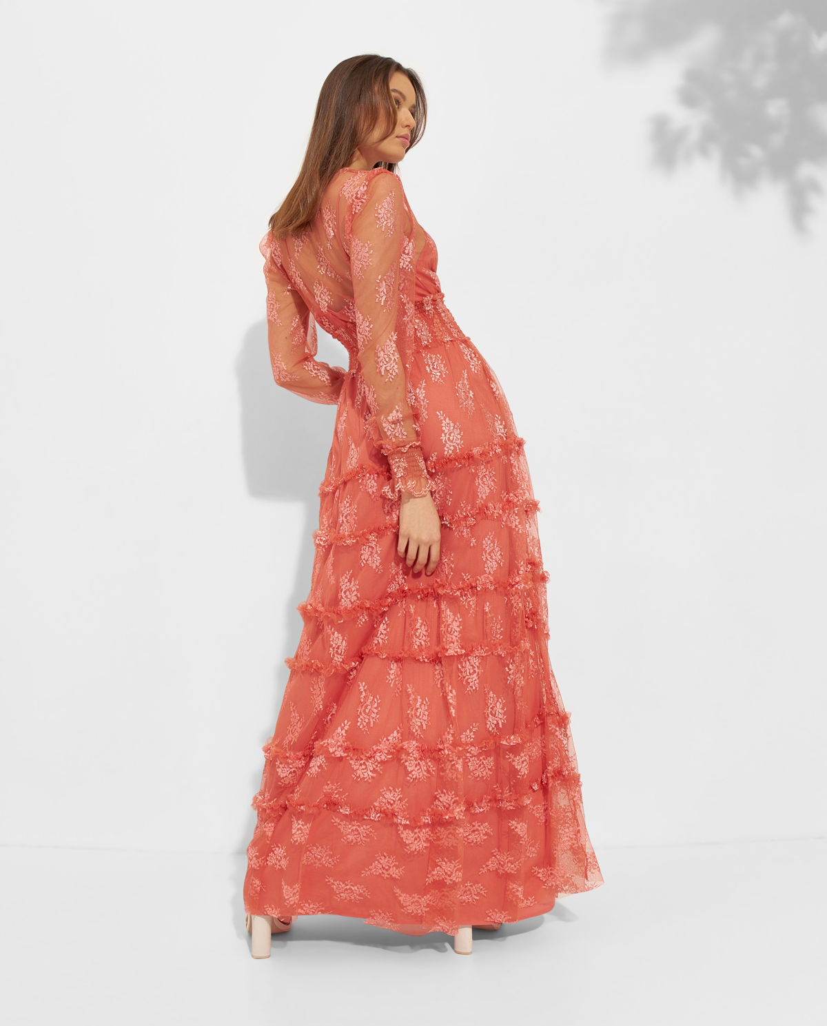 Długa różowa sukienka Davoli - Image #1