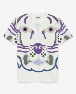 Biały t-shirt z kolorowym nadrukiem - Image #0