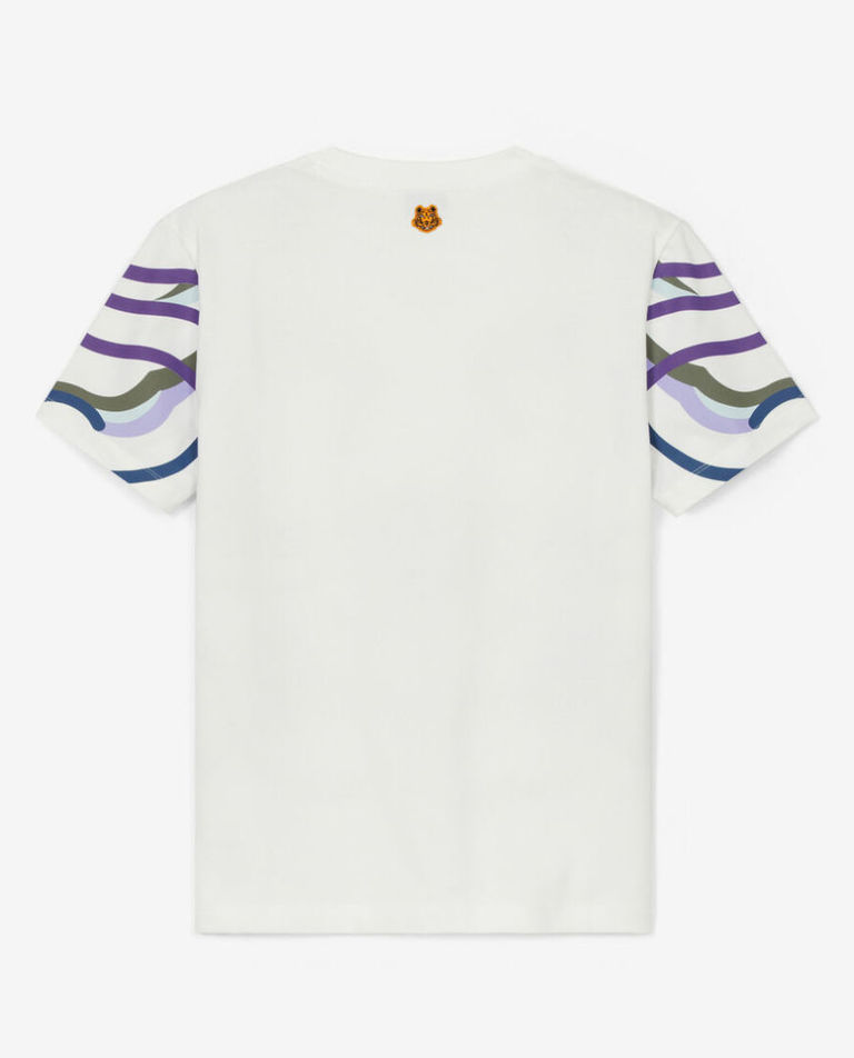 Biały t-shirt z kolorowym nadrukiem - Image #4