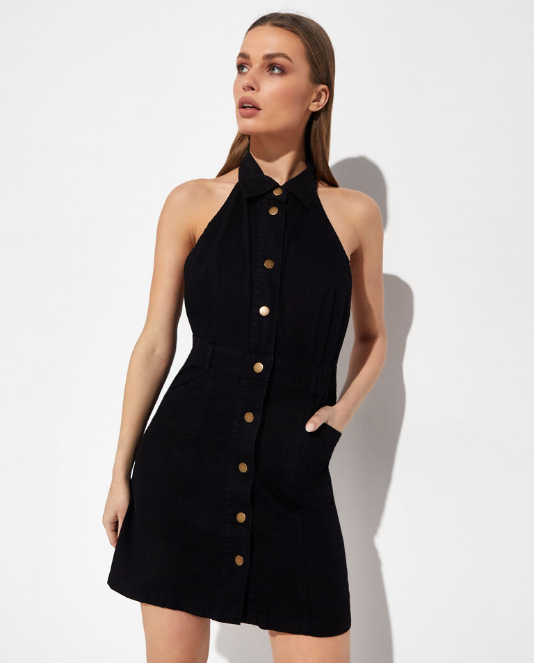 Czarna jeansowa sukienka Sami