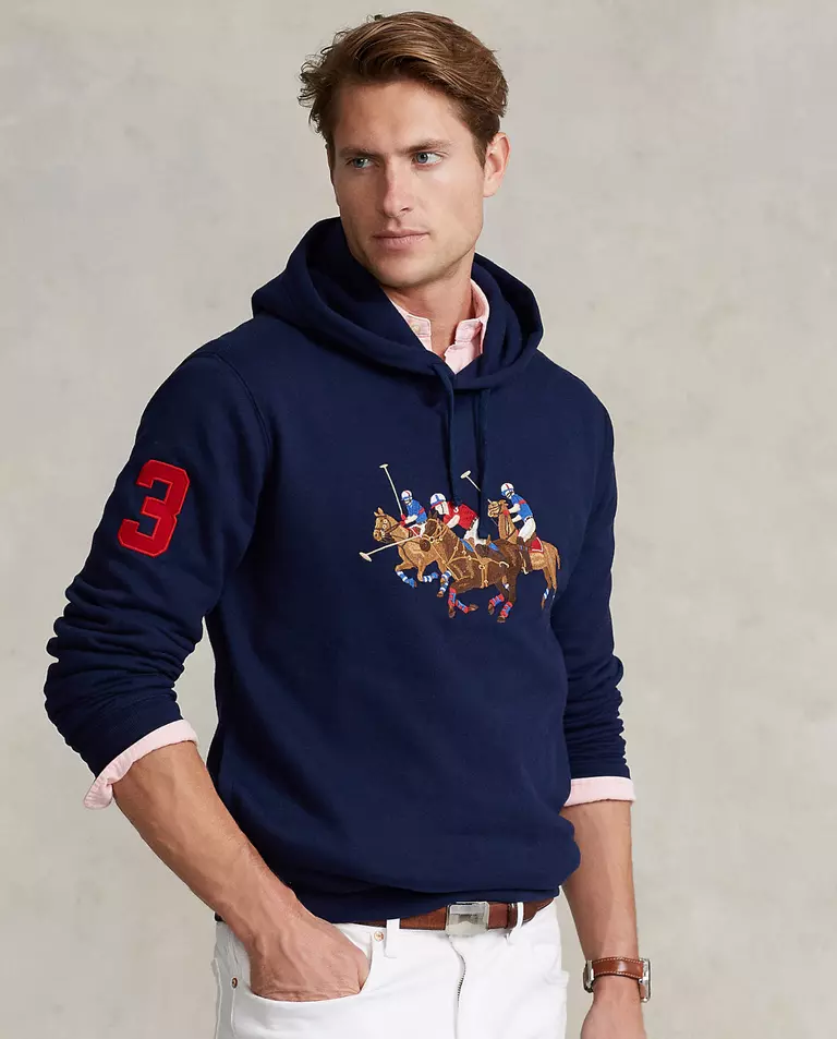 Granatowa bluza z kolorowym haftem