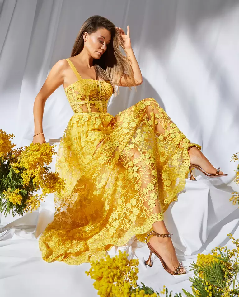 Koronkowa sukienka maxi Scarlette