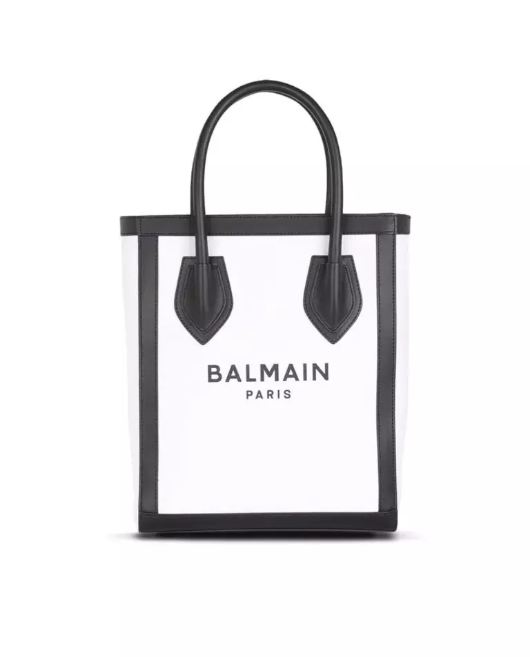 Biało-czarna torba shopper z logo B-Army 26