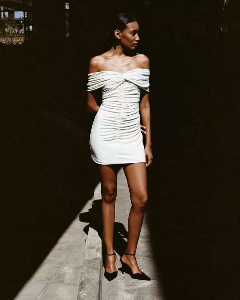 Marszczona sukienka mini