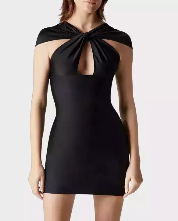 Czarna sukienka mini Cut Out - Image #0