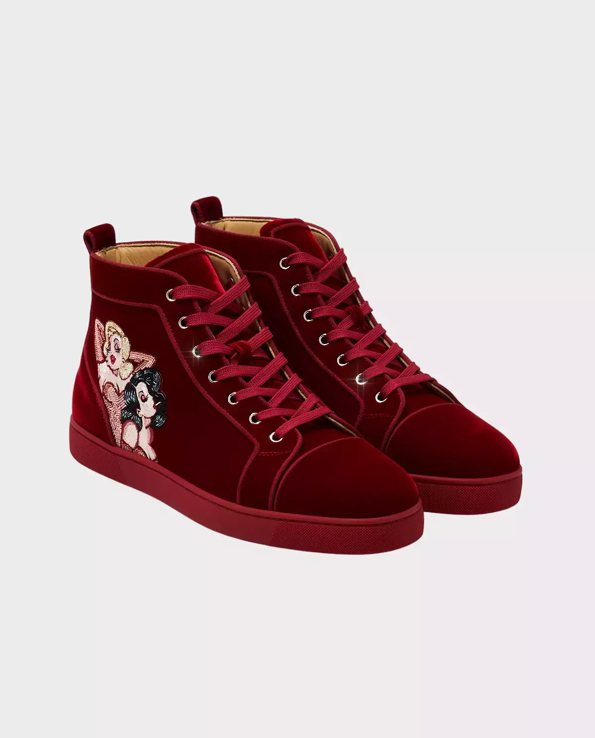 Czerwone sneakersy za kostkę Loupin - Image #3