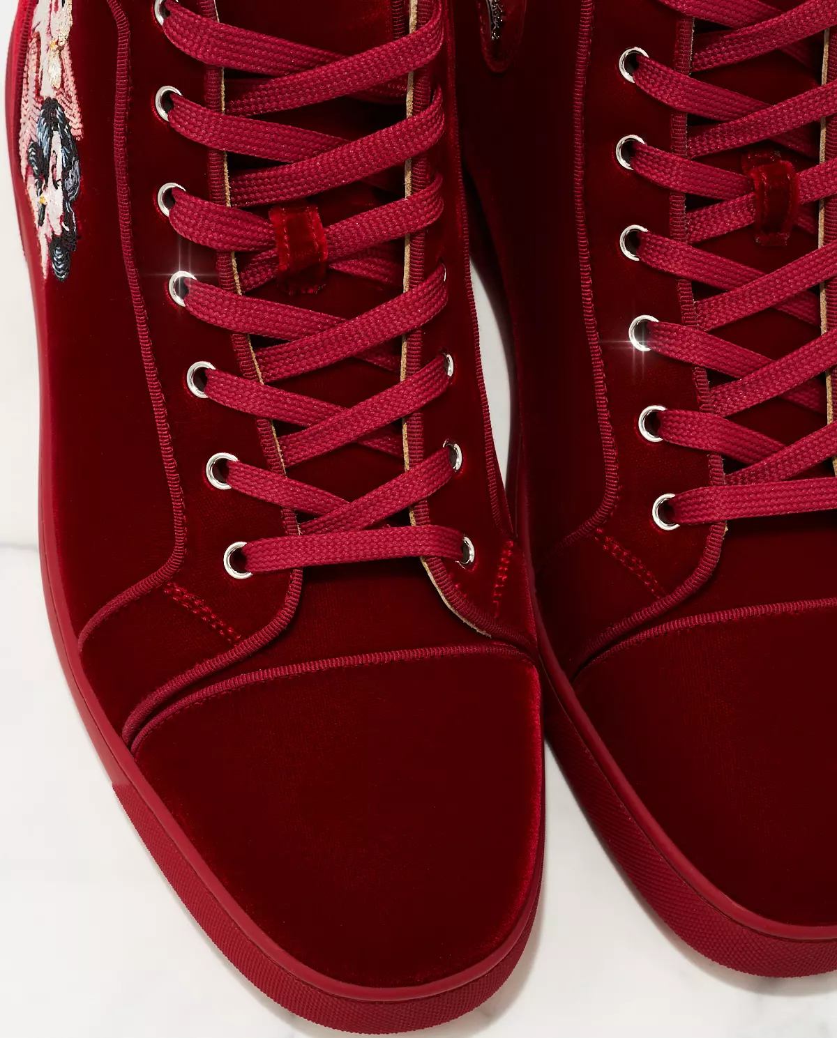 Czerwone sneakersy za kostkę Loupin - Image #7