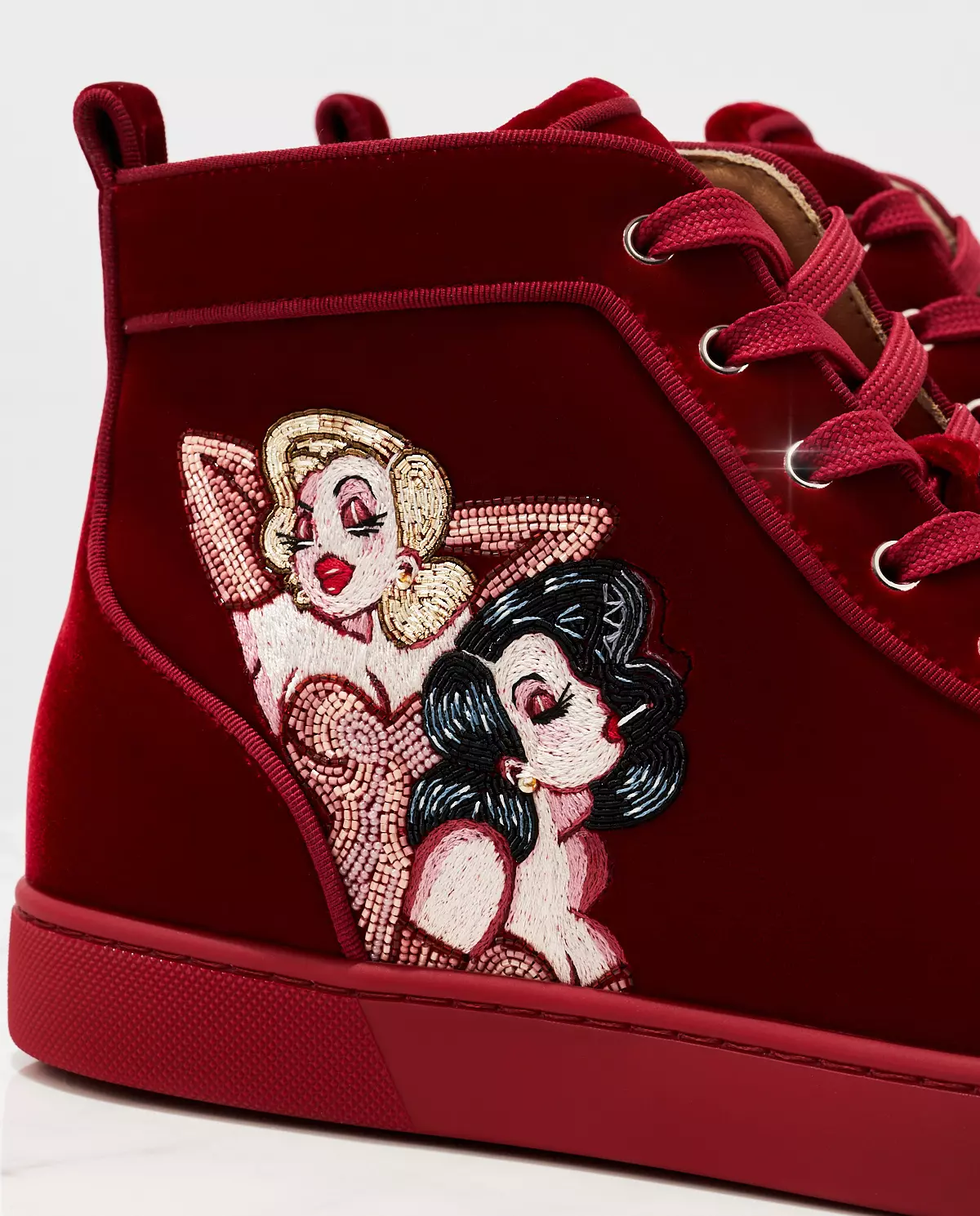 Czerwone sneakersy za kostkę Loupin - Image #6