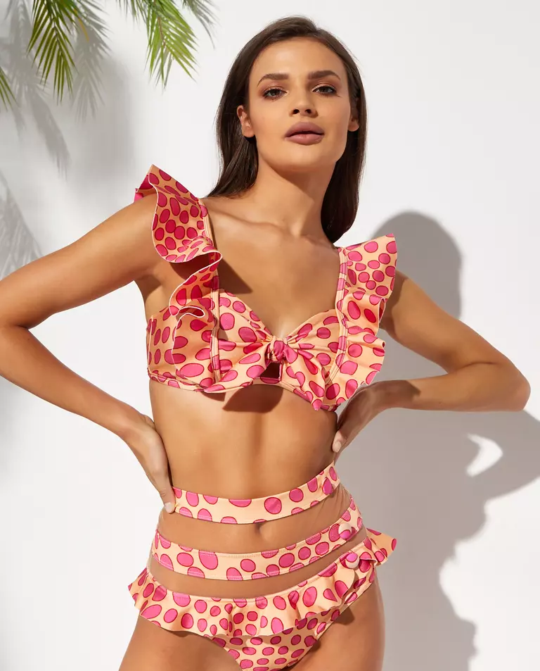 Top od bikini z falbanami Bossa
