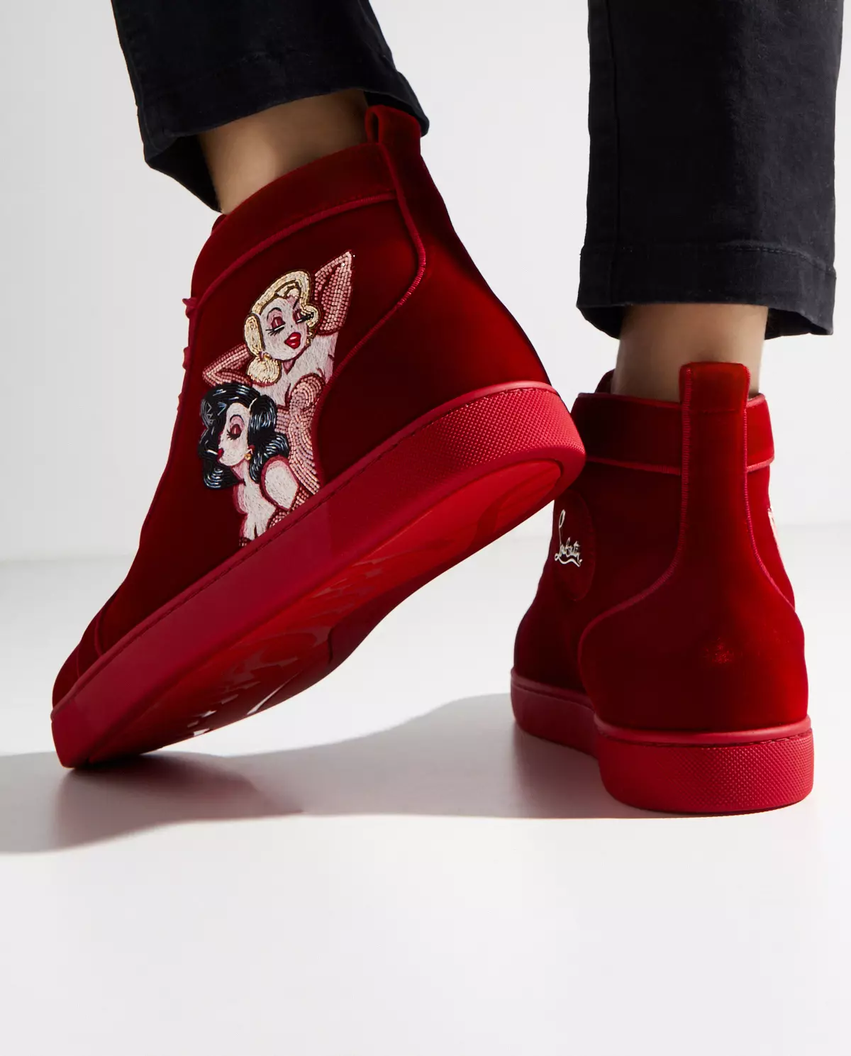 Czerwone sneakersy za kostkę Loupin - Image #2