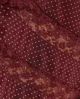 Bordowy top z koronką Voile and Lace - Image #4