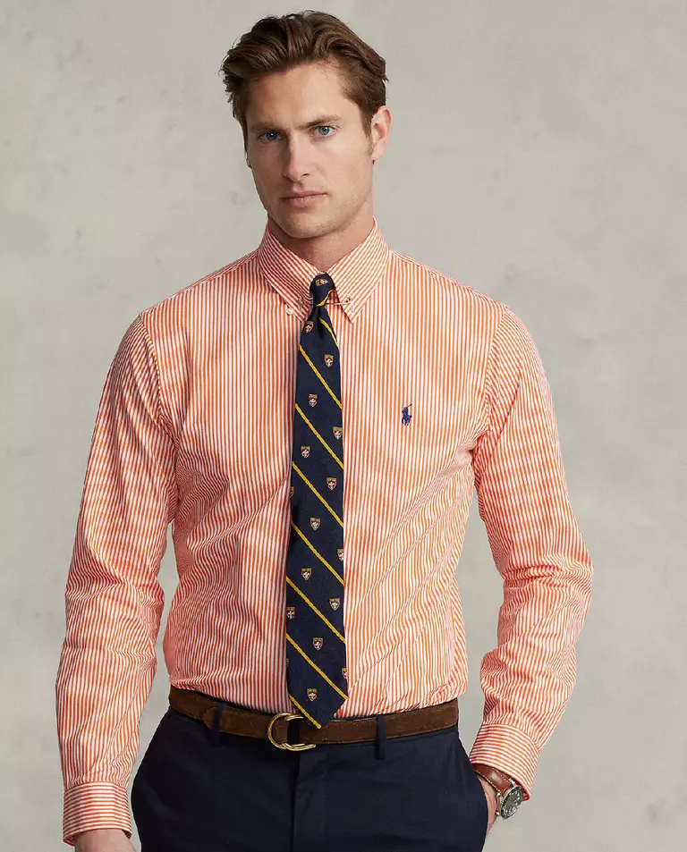 Bawełniana koszula w paski Custom Fit