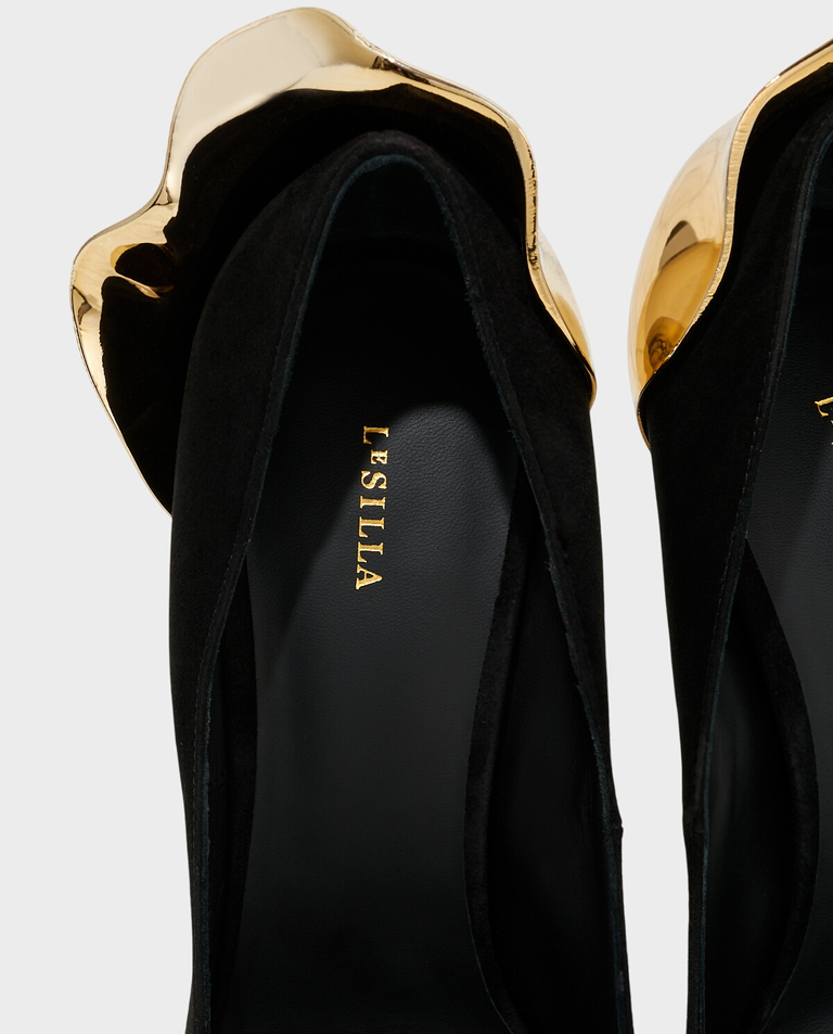 Czarne szpilki Petalo 120 - Image #5