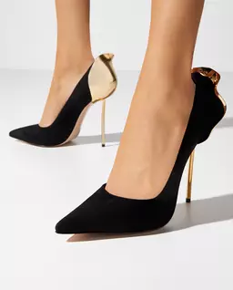 Czarne szpilki Petalo 120 - Image #0