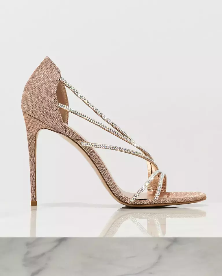 Błyszczące szpilki z kryształami Scarlet