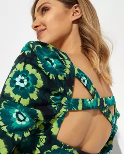 Crop top w kwiatowy print - Image #4