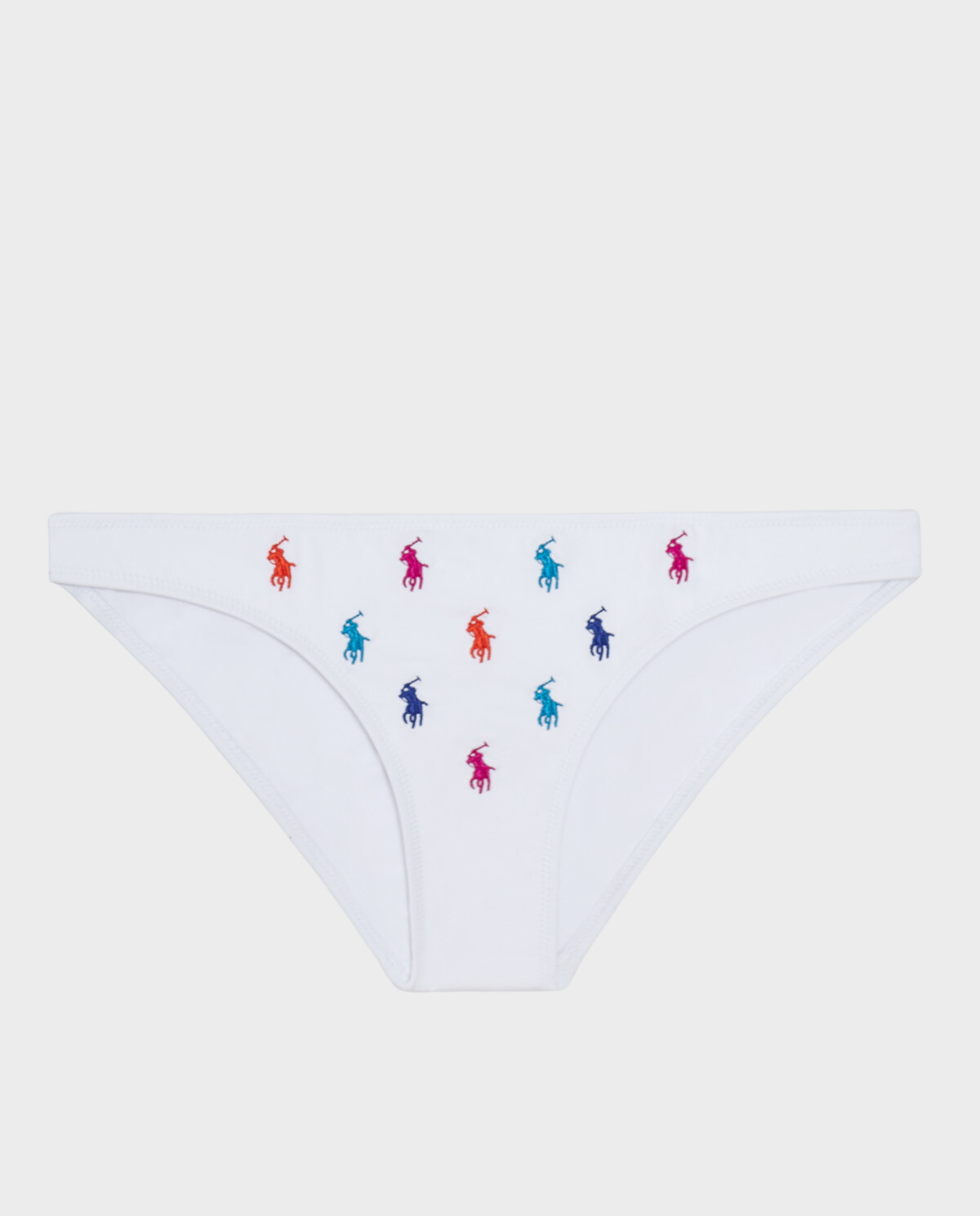 Biały dół od bikini z kolorowym logo - Image #0