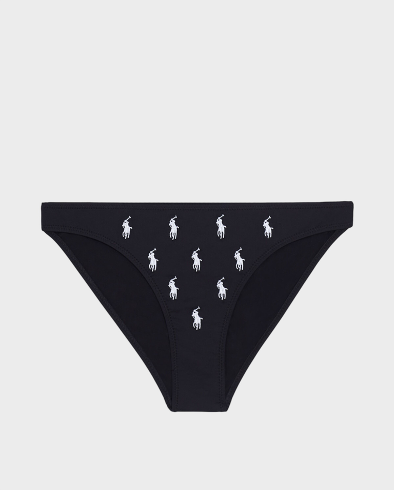 Czarny dół od bikini z logo