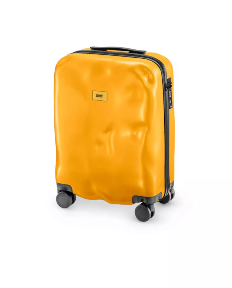 Żółta walizka podręczna Icon