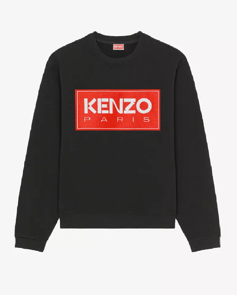 Bawełniana czarna bluza z logo