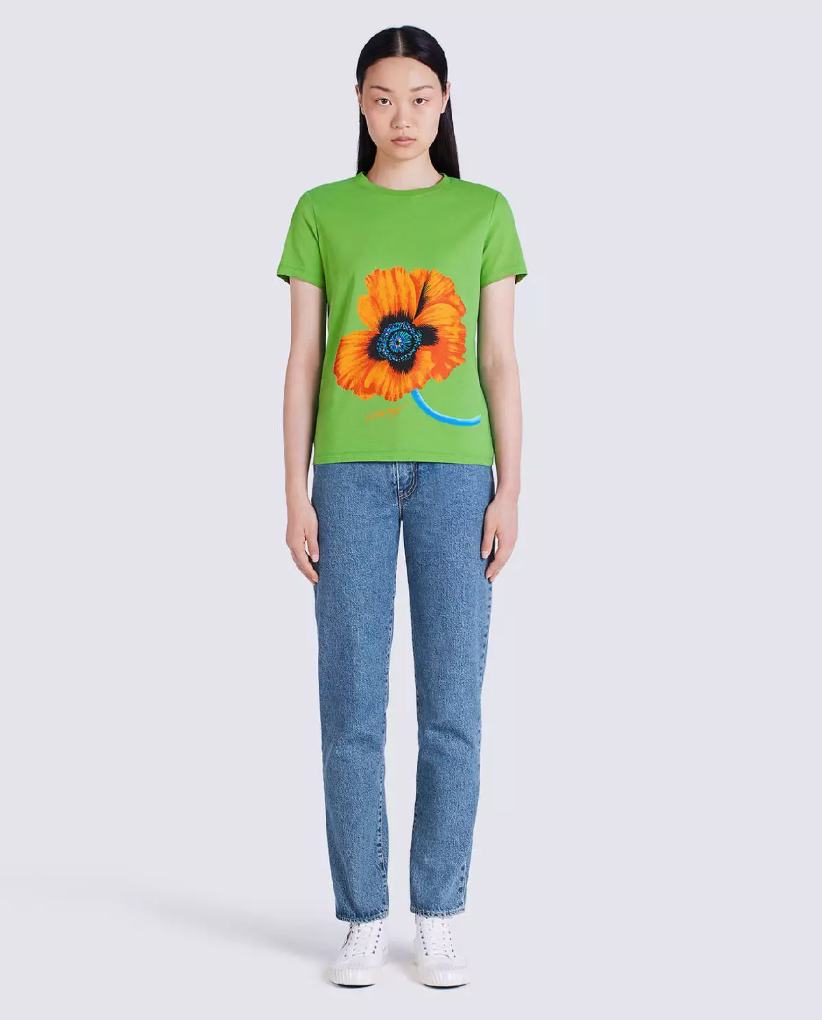 Zielona koszulka z kwiatowym nadrukiem Poppy - Image #3