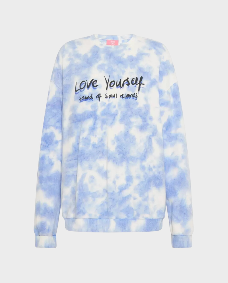 Bawełniana bluza tie-dye Love Yourself