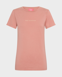Różowy t-shirt z logo - Image #0