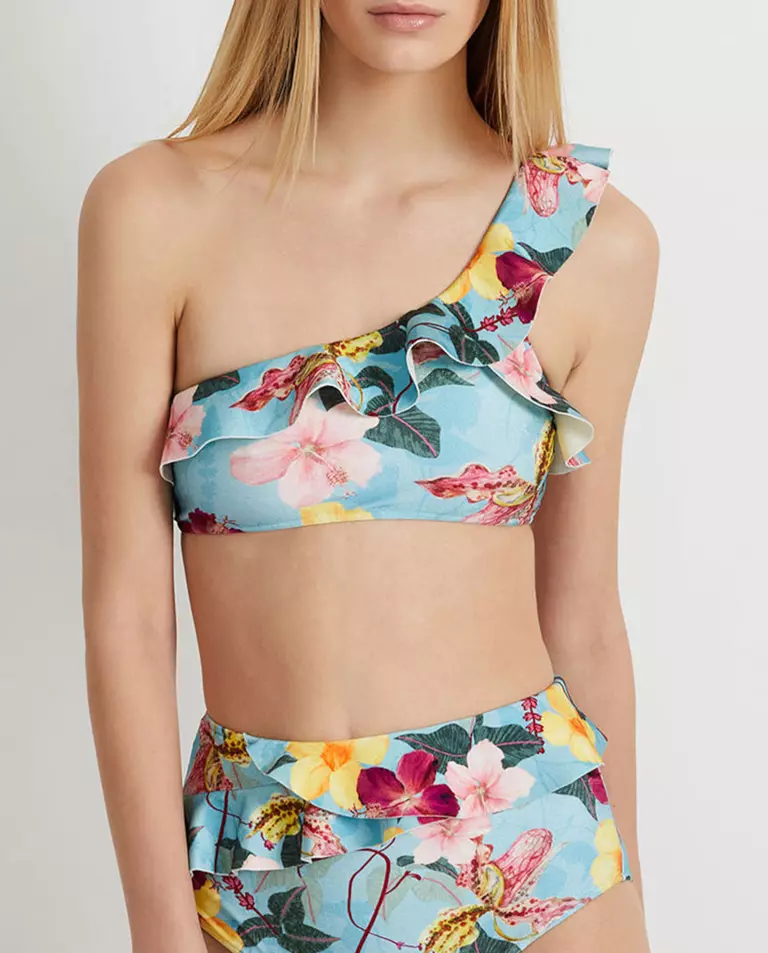 Ozdobny top od bikini w kwiatowy wzór - Image #2